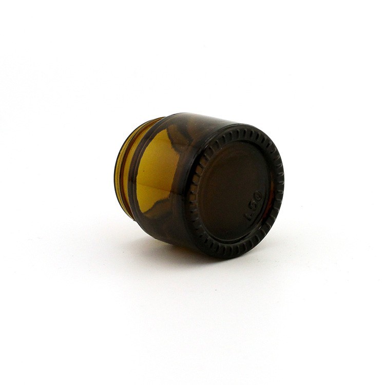 Amber Round Glass Jars