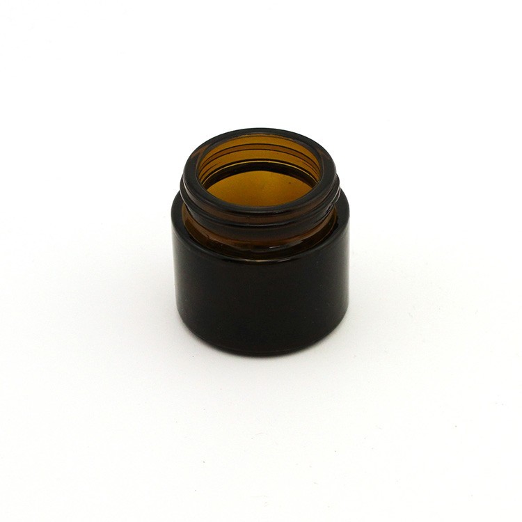 Amber Round Glass Jars